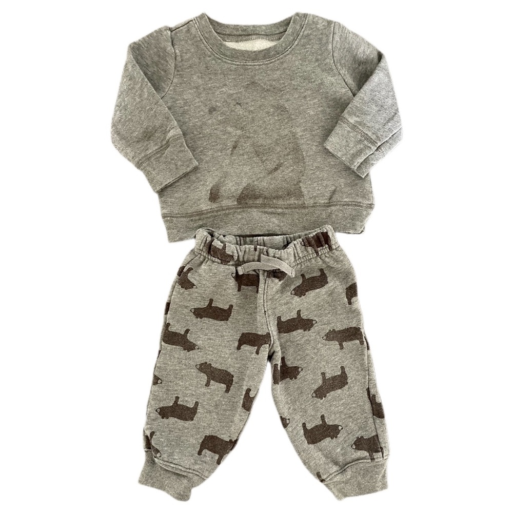 3-6m Carters Bear Crewneck Sweater Outfit Set